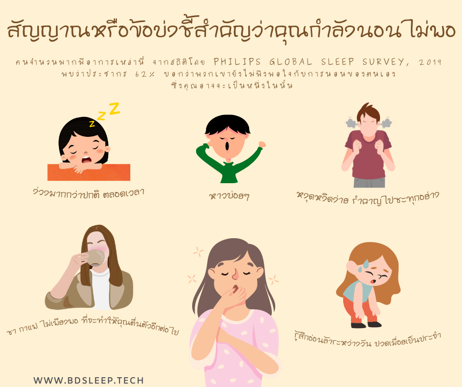 สัญญาณว่าคุณกำลังนอนไม่เพียงพอ หรือ ขาดการนอนหลับ